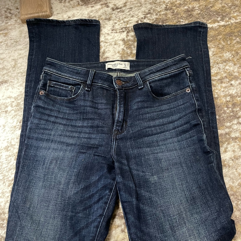 Abercrombie & Fitch Women's Indigo Straight Leg Jeans